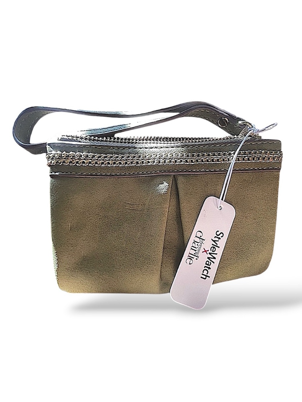 Wristlet in Olive Green with Gold Accents - Charming Charlie - Picture 2 of 13